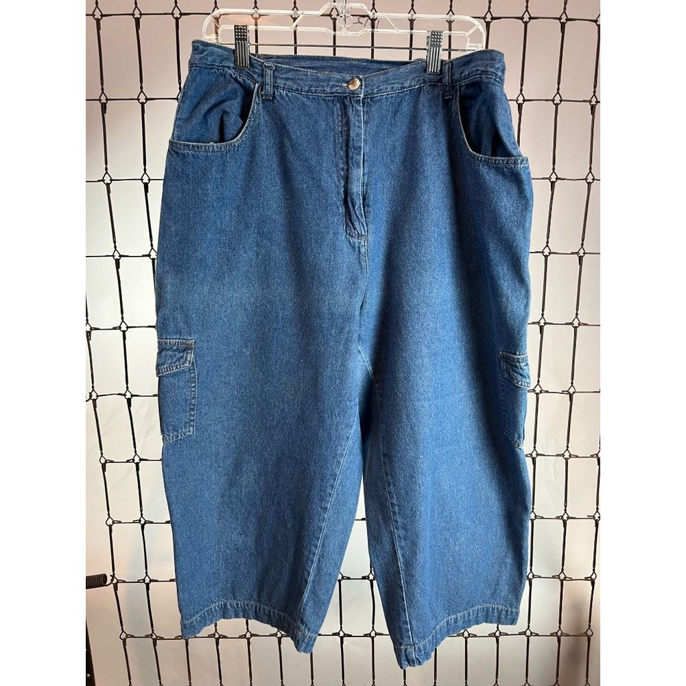 TY Wear Capri Elastic Waist Jean  18 Blue  Denim Cotton Denim